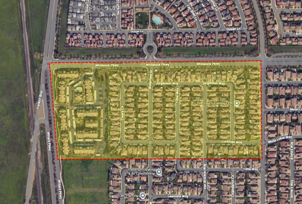 Blossom Ridge residential subdivision map
